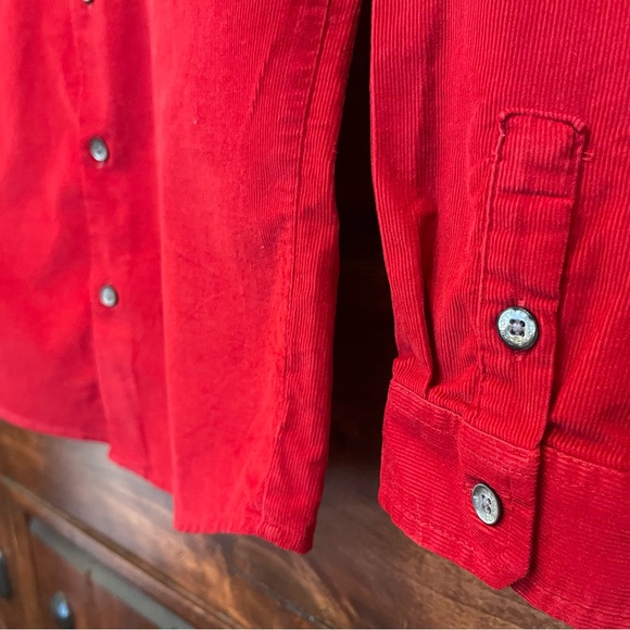 Claiborne Red Corduroy Button Down Shirt, Size 7X - Picture 5 of 8